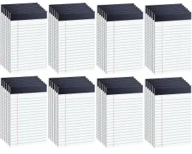 B0f43rwf4r Oleitodh 48pk 5x8 Inch White College Ruled Perforated Legal Pads - Bulk Notepads Memo