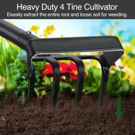 Oliynedy 445018335332 Stirrup Hoe And Cultivator Garden Tool Heavy Duty Scuffle Loop Hula Action #2