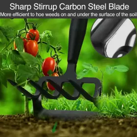 Oliynedy 445018335332 Stirrup Hoe And Cultivator Garden Tool Heavy Duty Scuffle Loop Hula Action #3