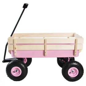 Olumat 717181828933 1.5 Cu. Ft. Steel Garden Cart Black And Pink