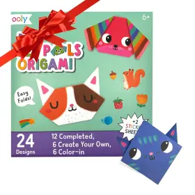 B0g1cwgngf Ooly Diy Paper Kit 24 Animal Origami Designs Stickers 12 Complete Models