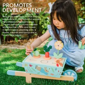 Orange Tree Toys 060541944442 Peter Rabbit Wheelbarrow - Wooden Wheeled Garden Pretend Play Toy Colorful #3