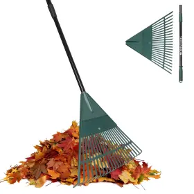 Orientools 192717002245 Garden Adjustable Lightweight Steel Poly Shrub Rake Plastic Head