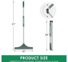 Sic-gb820 Orientools Turf Rake Ergonomic Adjustable Lightweight Steel Handle Plastic New #3