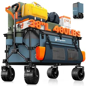 Originsure 717097673702 220l Collapsible Wagon Cart Foldable 460lbs Load Capacity Heavy D