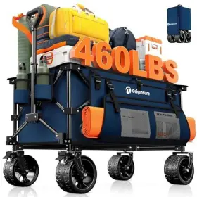 220l Originsure 717331959937 Collapsible Wagon Cart Foldable 460lb Load Capacity Heavy Duty Navy Blue #2