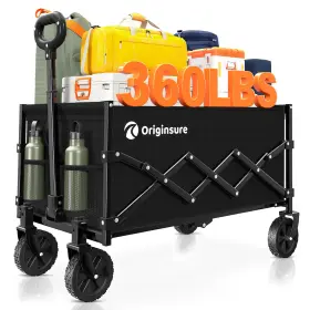 Originsure 762736029822 Collapsible Wagon Cart Foldable - Lightweight Portable Heavy Duty