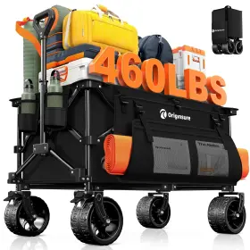 Hq3001 Originsure 38 Inch L Collapsible Wagon Cart Foldable 460lb Weight Capacity 220l Heavy Duty