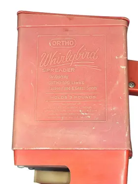 Ortho 071549084509 Vintage Whirlybird Grass Seed Fertilizer Spreader Working Red