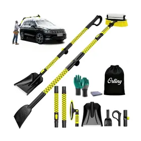 Ad-08476ye Ortiny 7 In 1 Snow Shovel And Brush Kit With Ice Scrapers For Car Windshield 62.2
