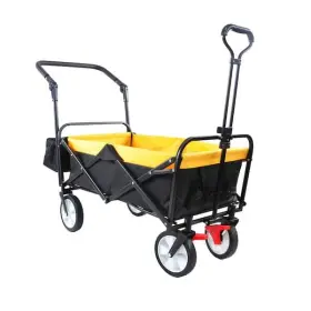 Otryad 764923608353 500 Cu. Ft. Steel Garden Cart Folding Wagon Collapsible Utility