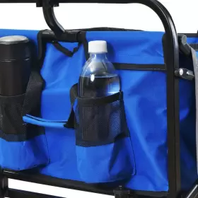 Qs-wy172 Otryad Folding Wagon Garden Shopping Beach Cart Steel Frame Material In Blue #2