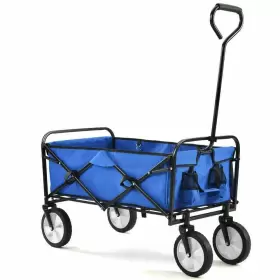 Qs-wy172 Otryad Folding Wagon Garden Shopping Beach Cart Steel Frame Material In Blue