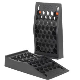 Olm-13ps2 Ouleme Low Profile Car Service Ramp With Anti-slip Pads 2 Pack For Oil Changes And