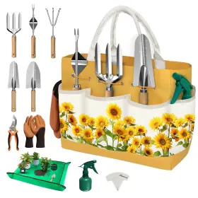 R-004 Ourest 22pcs Gardening Tools Set For Women Heavy Duty Garden Hand Tool Kit Gifts