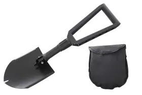 Overland Vehicle Systems 860000913164 Multi Functional Military Style Utility Shovel With Nylon Carrying Case Unive