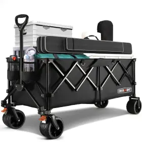 300l Overmont 060990789700 45ftft Collapsible Foldable Extended Wagon Cart - Heavy Duty 440lbs Large