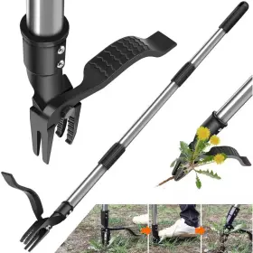 4-claw Oyezvary 445033929943 Stand Up Weed Puller Tool With 46 Adjustable Handle And Design For Effort