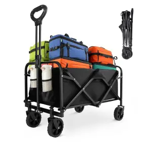 Hwtc-001 Pasamic Carro Plegable Carrito De Carga Con Ruedas Multiusos Para Jardin Playa Compras
