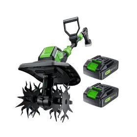 Patoolio 717956375631 20v Cordless Tiller For Gardening Electric Garden With 2 2.0ah Batt