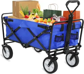 Pazidom 711181931112 Collapsible Folding Wagon Large Capacity Outdoor Utility Portable Beach Wa