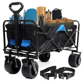 Peleg Tree 882182617036 Folding Collapsible Wagon Carts Outdoor Heavy Duty Portable Utility 300lbs Be