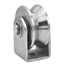 Penkwiio 783906044797 Grooved Wheel Pulley Block Stainless Duplex Bearing Silent Detac