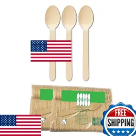 B00hzannum Perfect Stix 6 Inch Wooden Disposable Spoons - 1000 Pack Eco-friendly