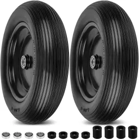 4.00-6-2p Phepetroll 4.00-6 Flat Free Wheelbarrow Tires And Wheels 13 Inch With