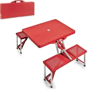 811-00-100-000-0 Picnic Time Folding Table Camping Outdoor With Red