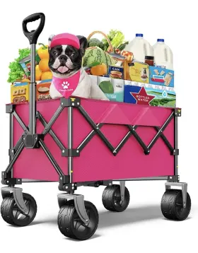 Pikulla 198715908138 Beach Wagon Collapsible-wagon 220lbs With Big Wheels Foldablewagon Carts Port