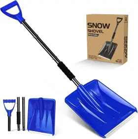 Plachiday 445003215212 Snow Shovel For Car Driveway - 3 In 1 Survival With Aluminum Handle And W