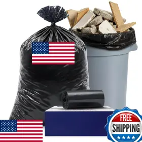B00ou24u2i Plasticplace 42 Gal. Contractor Trash Bags 6 Mil Heavy Duty Black 33x48