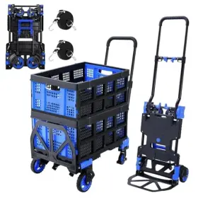 Tc-ft001 Pmmj 2 In 1 Folding Hand Truck With Basket 330lbs Capacity Heavy Duty 5