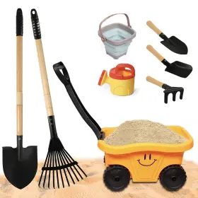 8wagon Pomiku Todders Wheelbarrow Gardening Set Kids Rake And Shovel For Dirt Digging