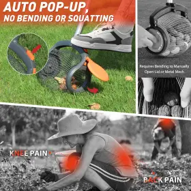 Pooside 726208848861 Acorn Picker Upper Roller - Nut Gatherer With Foot-operated Release Multifun #2