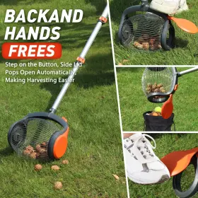 Pooside 726208848861 Acorn Picker Upper Roller - Nut Gatherer With Foot-operated Release Multifun #3