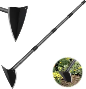 Popohoser 313048467446 Hoe Garden Tool Triangle Gardening Weeding 60 Inch Long Handle Heavy Duty