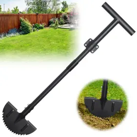 Popohoser Caopingqgq-ktjk #25newgzyf Edger Lawn Tool Sharp Saw-tooth Half Moon Hand Edging For