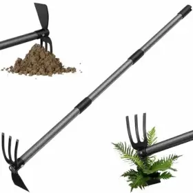 Duoyongct-huizhou-3jie Popohoser Hoe Garden Tool Cultivator 2 In 1 Weeding Tools - 45 Inch Long Handle #2