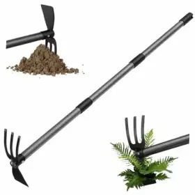 Duoyongct-huizhou-3jie Popohoser Hoe Garden Tool Cultivator 2 In 1 Weeding Tools - 45 Inch Long Handle