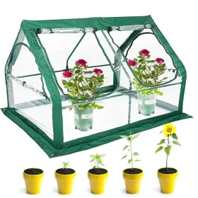 Porayhut 611553684632 Portable Greenhouse For Garden Bed Easy Set-up Gardening Flower House And Plan