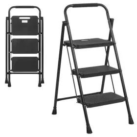 Portable Folding 197867568825 3 Step Ladder With Wide Anti-slip Pedal And Convenient Handle-b