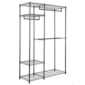Portable Steel Closet Hanger Storage Rack Organizer - Color Blac 952938320702 Black