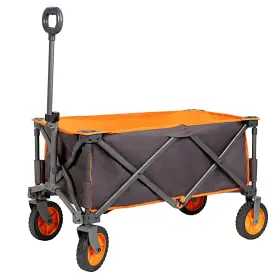 Portal 844093043748 Collapsible Folding Wagon Push Pull Foldable Beach Cart With All-terra