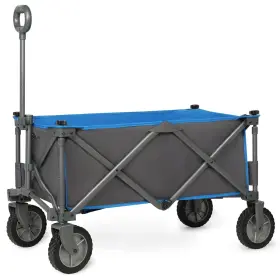 Portal 844093076364 Folding Collapsible Wagon Utility Pull Cart With Universal Wheels Steel Frame