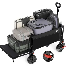 300l Portal 844093077538 Large Capacity Foldable Wagon With Tailgate 325lb Heavy-duty Col