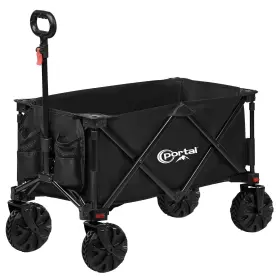 Portal 930252040438 Collapsible Folding Utility Wagon Foldable Carts Heavy Duty Large Cap