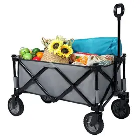 Portal 930252040681 Collapsible Wagon Cart Heavy Duty Foldable Carts With Wheels Folding