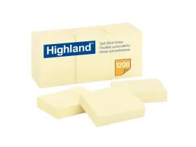 B00006jn7r Post-it Highland Sticky Notes 1.5 X 2 Inches Yellow 12 Pack 6539